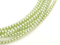 Tjeckiska vaxade glaspärlor - Shiny Creme Mint 8mm, 1 sträng