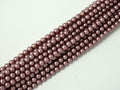 Tjeckiska Vaxade Glaspärlor - Matted Rose 3mm, 1 sträng