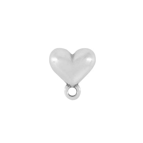 Örstickare Silverpläterad - Bulligt hjärta 10mm, 2-Pack Grekisk Metall