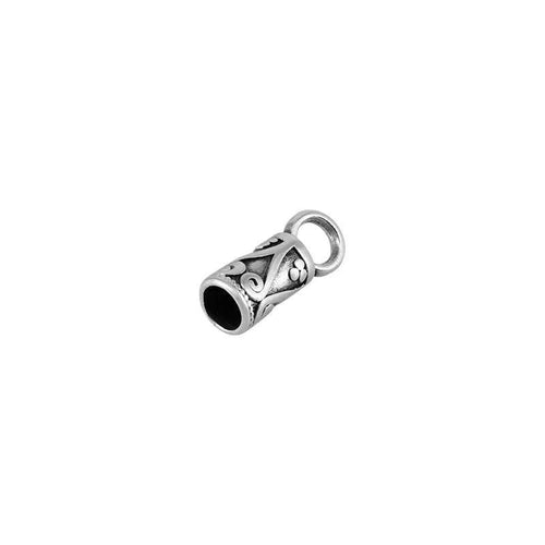 Ändfäste Silverpläterad - Mönstrad 3,5mm, 2-pack Grekisk Metall