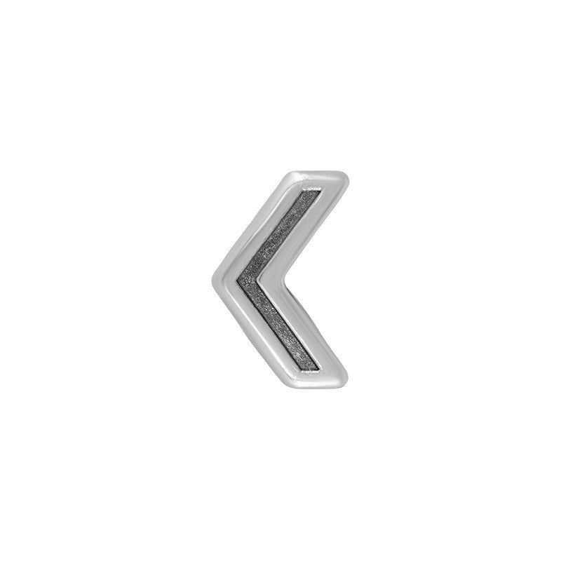 Slider silverpläterad - Arrow 9x14mm, 1 styck